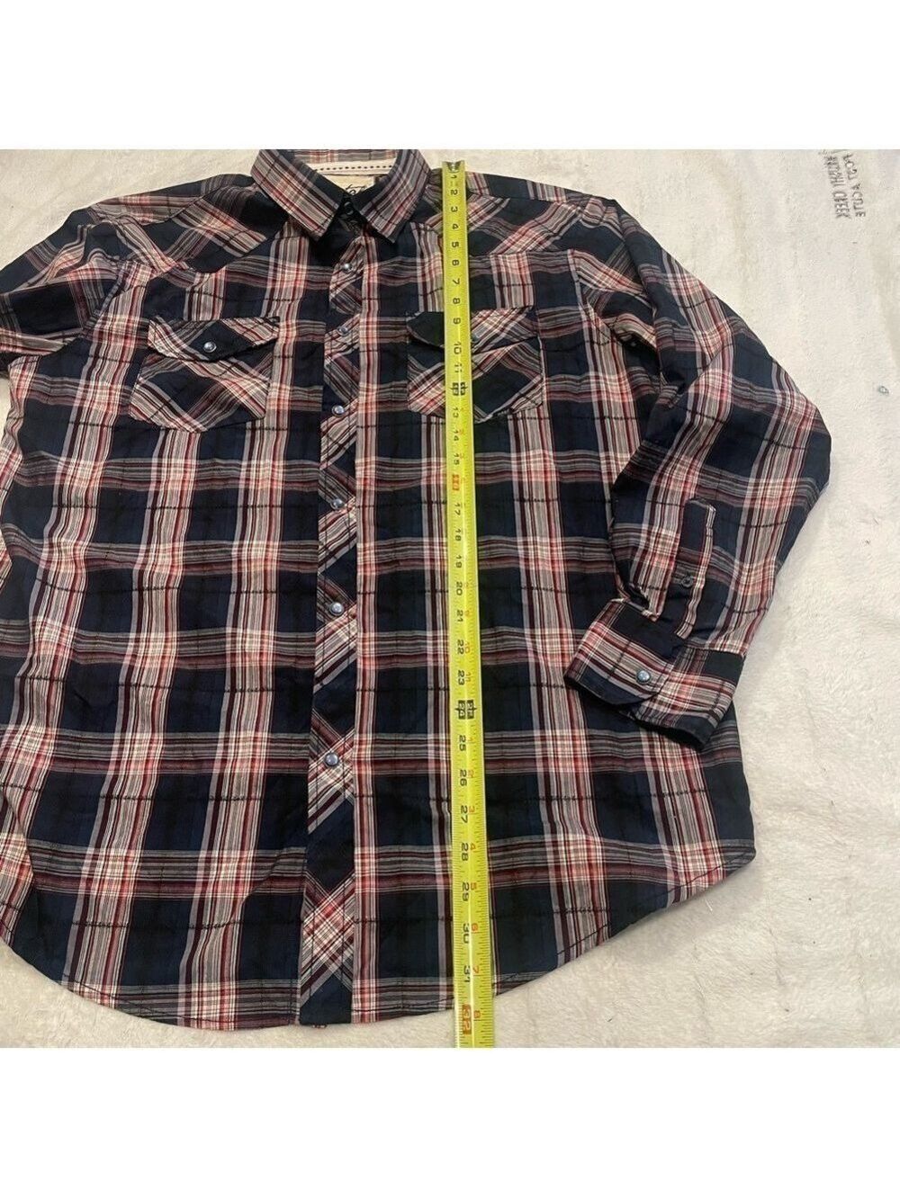 Costal Men’s Western Plaid Snap Button Shirt XL - Picture 11 of 14